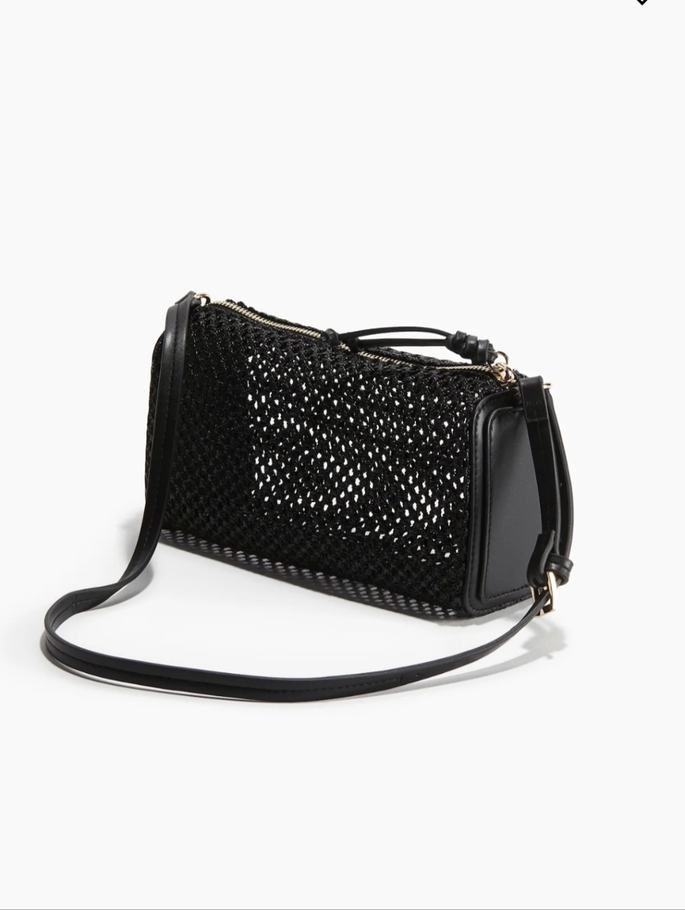 H&M Black Woven Shoulder Bag